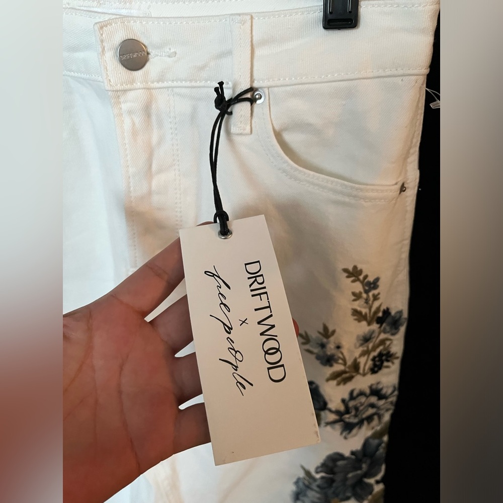 NWT FREE PEOPLE X Driftwood Bluebell Fleur Embroidered Maxi Skirt MSRP $188 - Picture 8 of 11